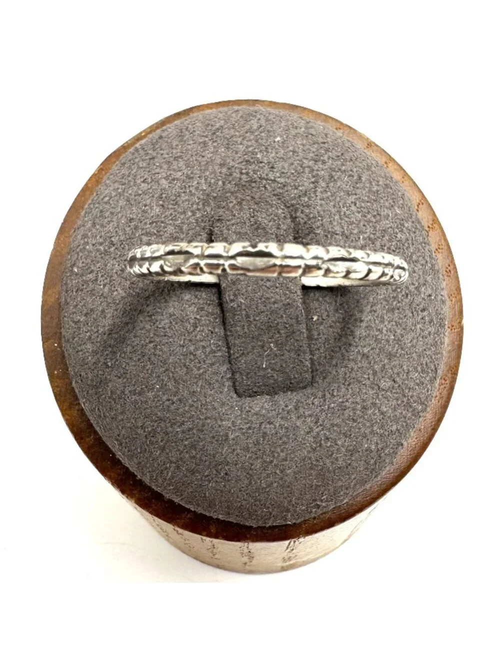 Solid Sterling Silver 925 Large Textured Band 2.5mm Width Ring Size 11